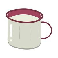 mug hot beverage fresh cartoon hygge style vector