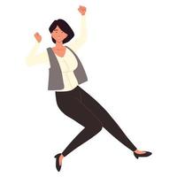 happy businesswoman in the office vector