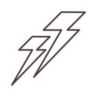 weather lightning power stormy line icon style vector