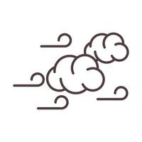 weather clouds wind forecast line icon style vector