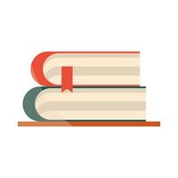 books in stack encyclopedia and literature style vector