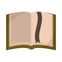 book with bookmark on white background style vector