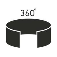 augmented reality rotating and 360 degree silhouette style vector