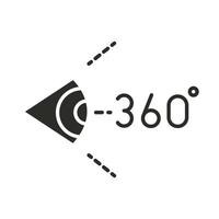 augmented reality 360 degree eye tracking silhouette style vector