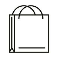 shopping paper bag commerce celebration party line icon style