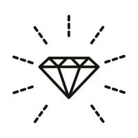 diamond jewelry luxury gem celebration party line icon style vector