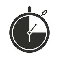 chronometer clock timer silhouette icon vector