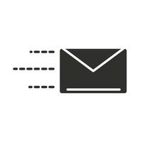 delivery mail courier correspondence silhouette icon