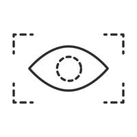 augmented reality cyber eye lens line style vector