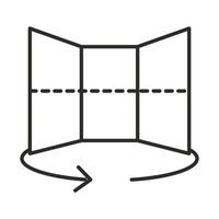 augmented reality virtual tour 360 degree line style vector