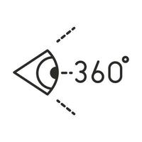 augmented reality 360 degree eye tracking line style vector