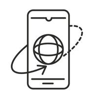 augmented reality phone 360 degree rotate virtual line style vector