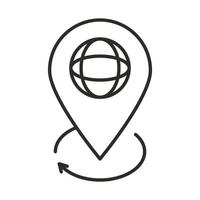 augmented reality 360 degree gps location line style vector