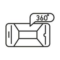 augmented reality mobile panoramic 360 degree line style vector