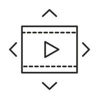 augmented reality experience in gaming or streaming line style vector