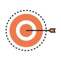 digital marketing target strategy line and fill vector