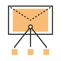 digital marketing email message promotion line and fill vector
