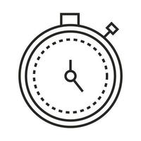 cronómetro medir el tiempo icono de línea de reloj vector