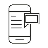 digital marketing smartphone online message line icon vector