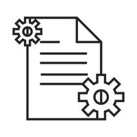 digital marketing content setting objective line icon vector