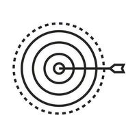 digital marketing target strategy line icon vector