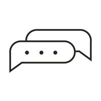 digital marketing speech bubble talk line icon vector