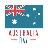 australia day national flag emblem over white background vector