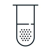 health medical chemistry test tube line icon vector