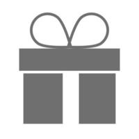caja de regalo celebración fiesta silueta estilo icono icono vector
