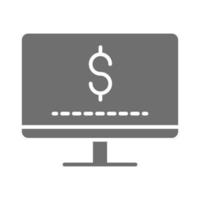compras en línea transacción de computadora ecommerce en icono de estilo de silueta vector