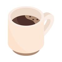 coffee cup brewing isometric icon design vector
