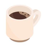 coffee cup brewing isometric icon design vector