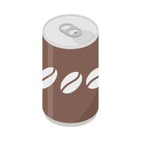 coffee can cold beverage isometric icon design vector