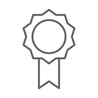 rosette quality award thin line style icon vector