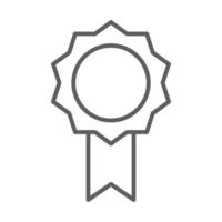 rosette quality award thin line style icon vector