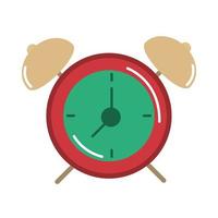 alarm clock time vintage cartoon flat icon vector