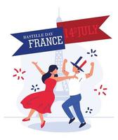 bastille day in france vector