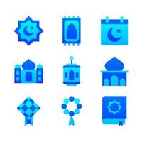 Islamic Set Icon vector