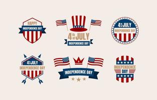 4th of July Badges vector