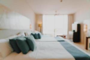 Abstract blur and defocused bedroom interior for background photo