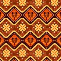 Brown Batik Pattern Background Template vector