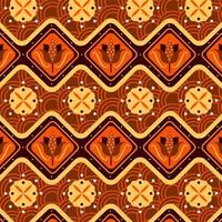 Brown Batik Pattern Background Template vector