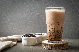 Taiwan milk tea with bubbles photo