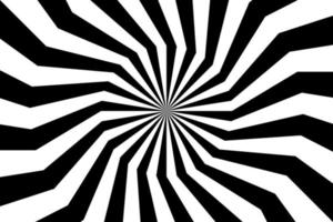 Black and white spiral background, swirling radial pattern, abstract vector illustration