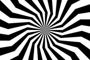 Fondo espiral blanco y negro, patrón radial arremolinado, ilustración vectorial abstracta vector