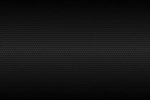 Black geometric perforated square background. Abstract black metallic background. Carbon texture. Simple vector illustration