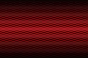 Red geometric perforated square background. Abstract metallic texture. Simple vector illustration