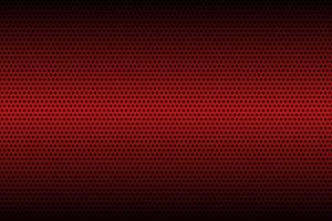 Red geometric perforated square background. Abstract metallic texture. Simple vector illustration