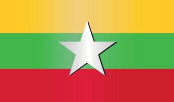 MYANMAR FLAG PROTEST PROPAGANDHA REVOLUTION 2021 SYMBOL ICON LOGO GRADIENT FLAT.eps vector