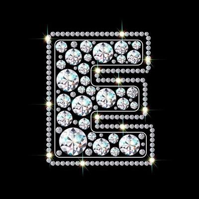 Alphabet Letter E Made From Bright Sparkling Diamonds Jewelry Font 3d Realistic Style Vector Illustration Vector Art At Vecteezy